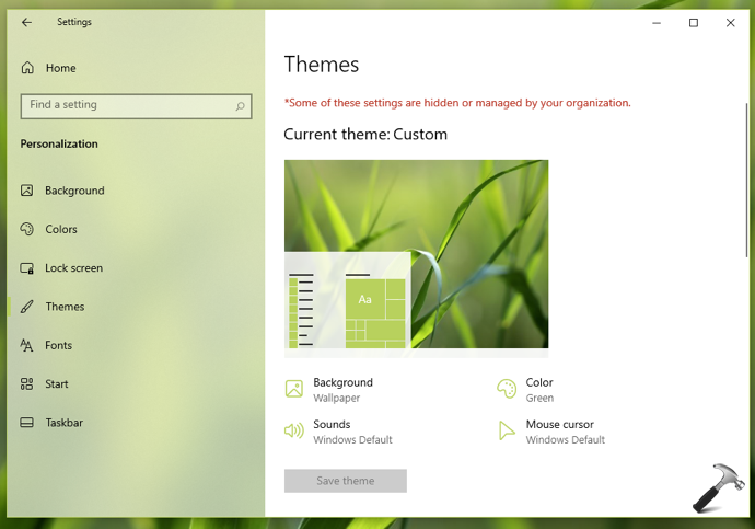 Allow Or Prevent Users From Changing Theme In Windows