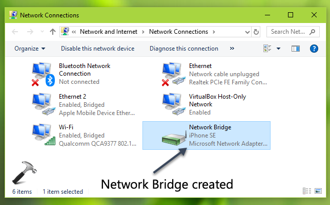 How To Bridge Network Connections In Windows 10/8/7