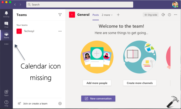 Fix Calendar Icon Not Showing On Microsoft Teams