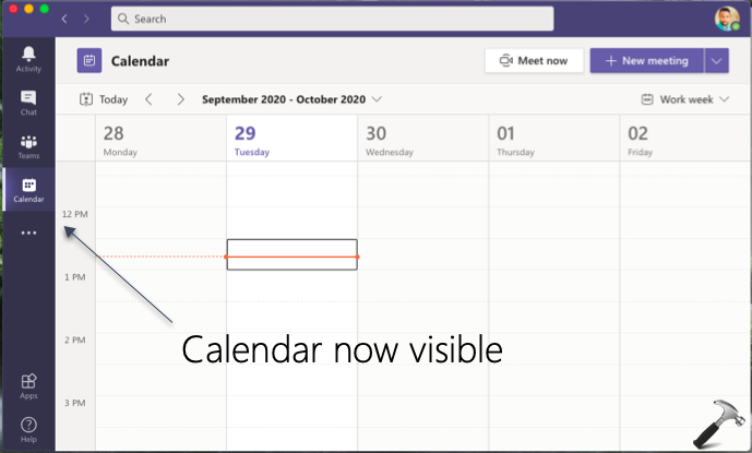 Fix Calendar Icon Not Showing On Microsoft Teams