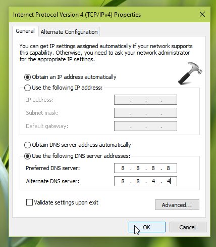 How to change DNS server in Windows 10