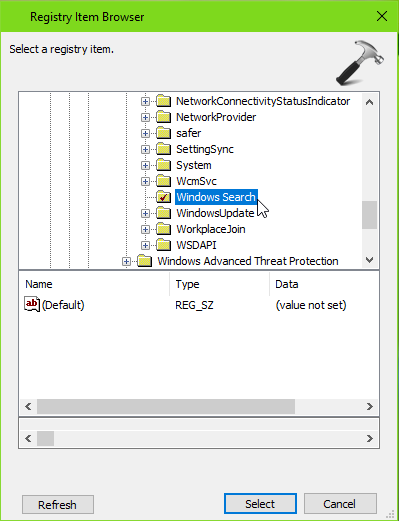 microsoft webmatrix publish settings registry key