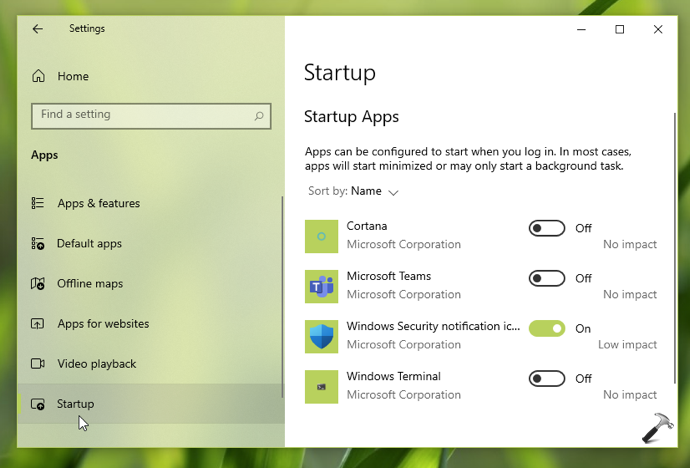 how to disable apps that run at startup windows 10