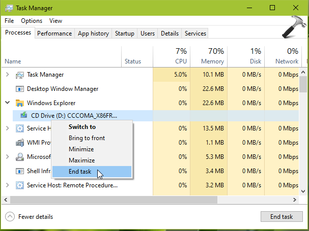 dvd drive ejects automatically windows 10