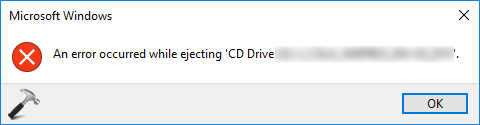 dvd drive ejects automatically windows 10