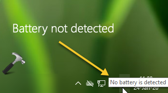 laptop is not detecting battery