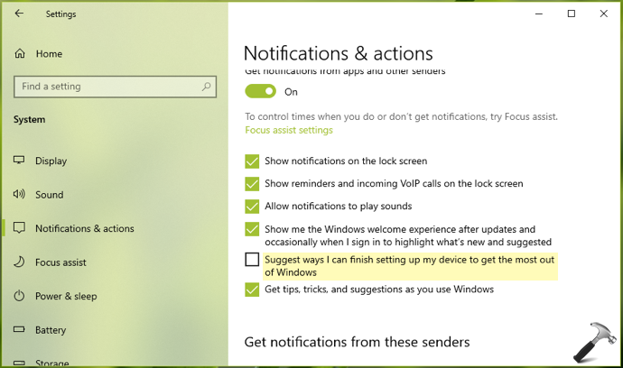 How To Disable Get Even More Out Of Windows Screen