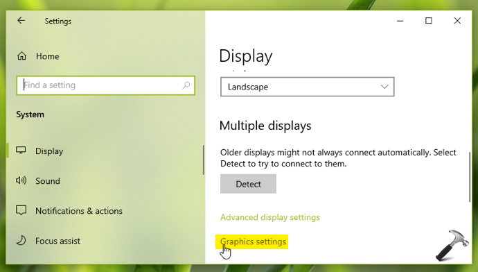 Configure Graphics Performance Preference In Windows 10