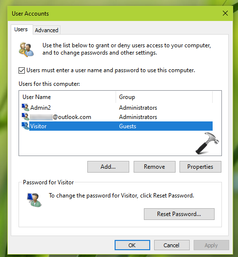 Guest account not showing up in Windows 10