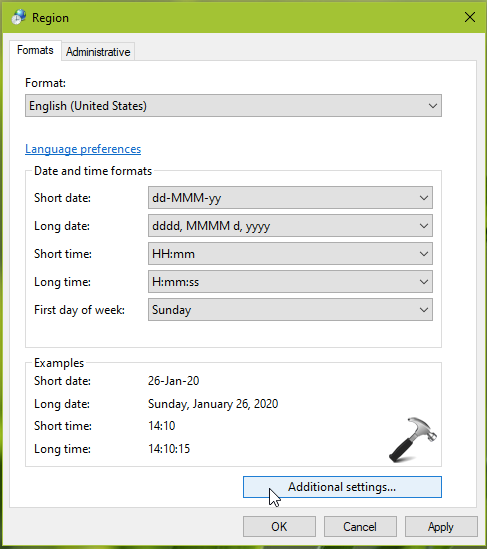 windows 10 lock screen clock position