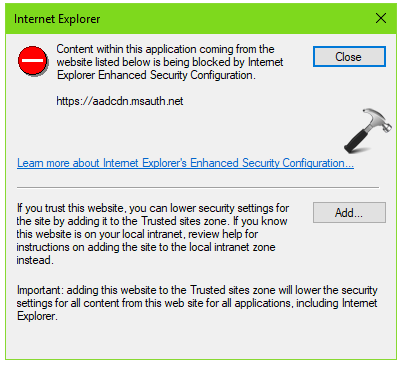 How To Disable Internet Explorer Enhanced Security Configuration