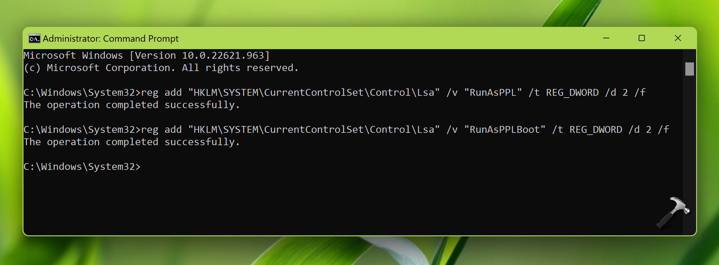 Currentcontrolset control lsa