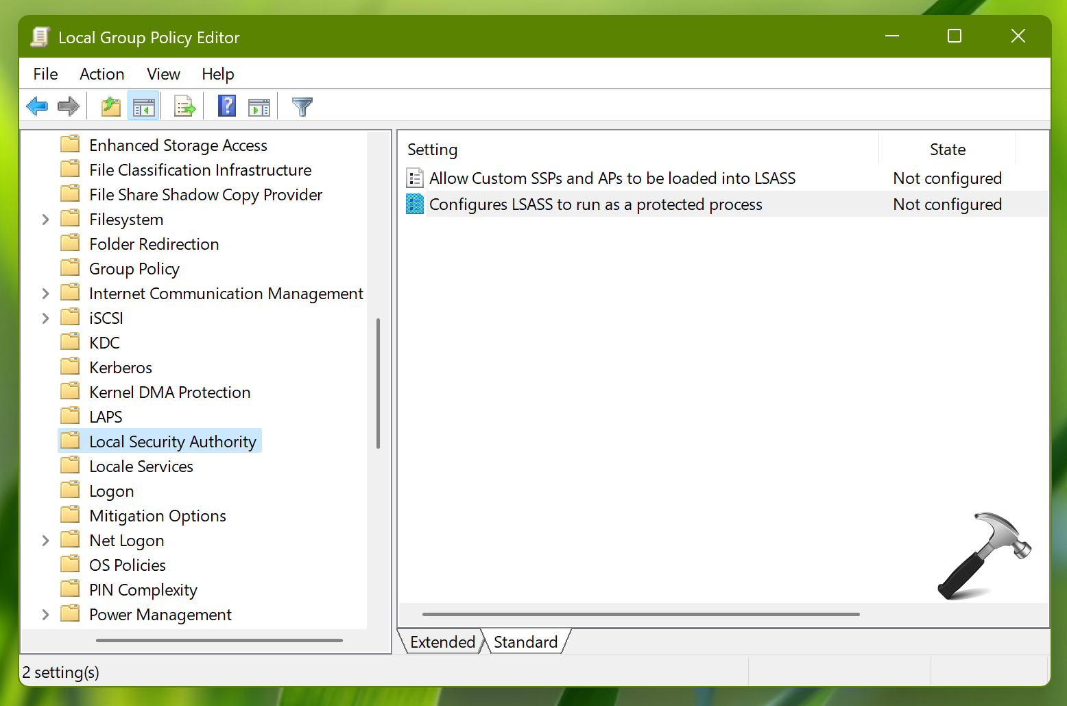 Enable local security authority protection in windows 11