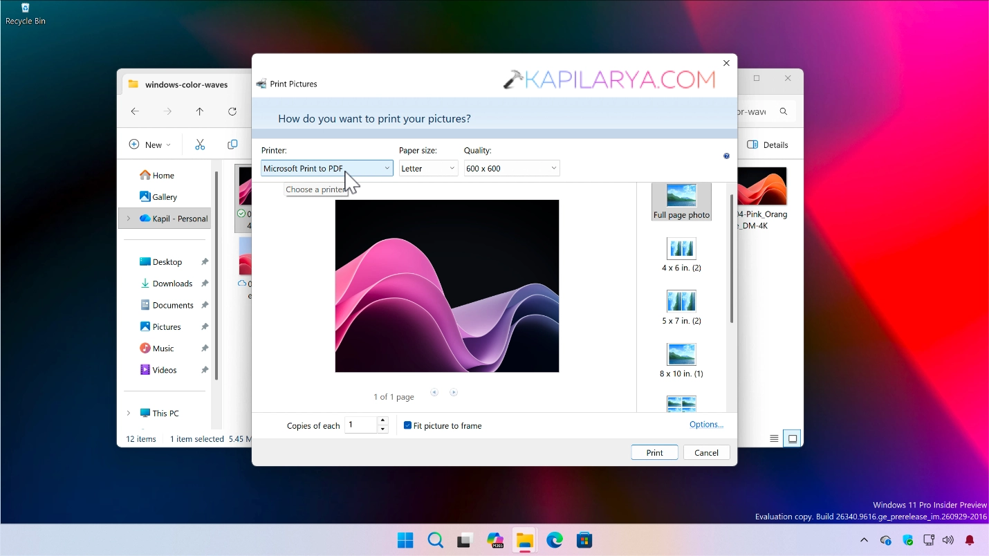 Microsoft Print to PDF