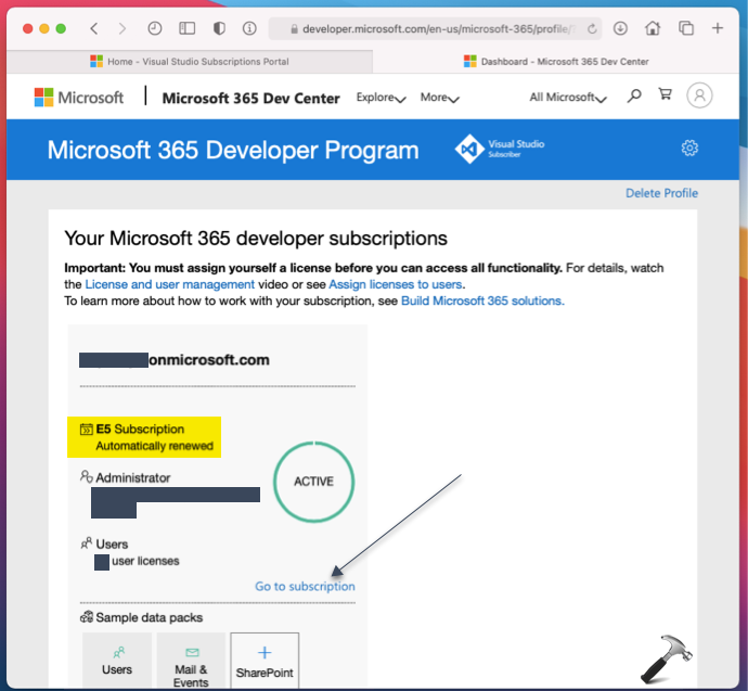 Office 365 Developer E5 - Licence à vie, 1 Utilisateur