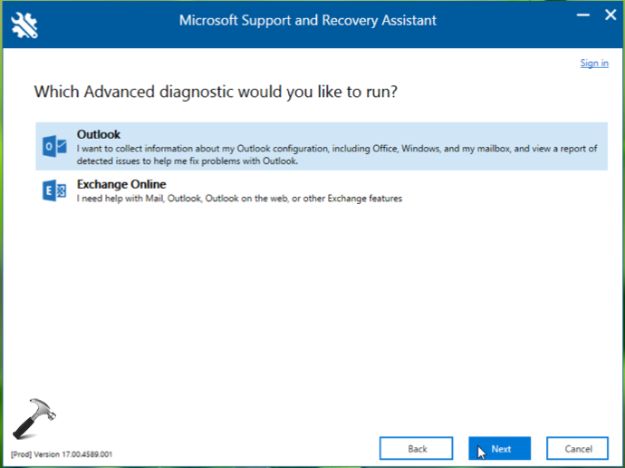 microsoft support and recovery assistant for outlook