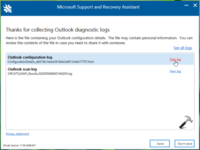 microsoft support and recovery assistant