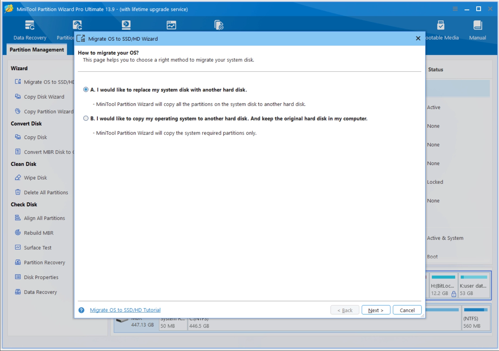 Migrate OS to SSD/HDD