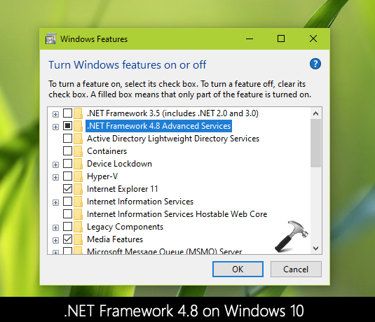 is windows 10 compatable with .net framework v4.0.30319