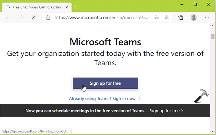 You're not on Teams yet, but you can set it up for your organization