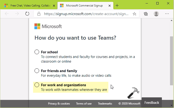You're not on Teams yet, but you can set it up for your organization