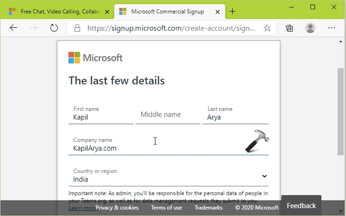 You're not on Teams yet, but you can set it up for your organization