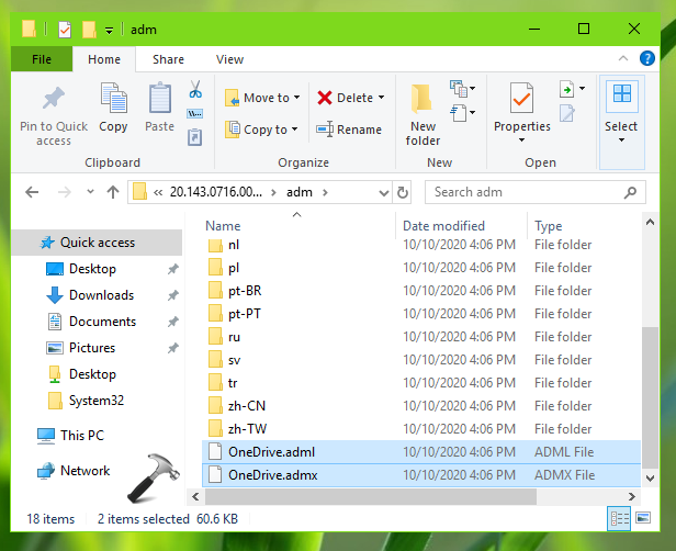 onedrive manage folder backup gpo