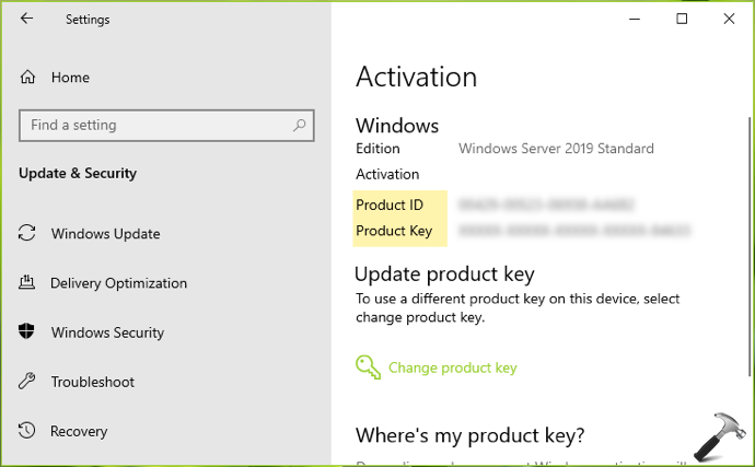 windows 10 product key vs product id