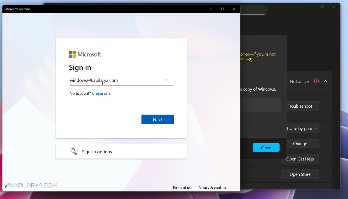 sign into the same Microsoft account