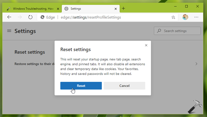 How To Reset Microsoft Edge Chromium