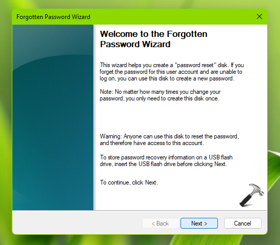 windows 11 local admin account password reset