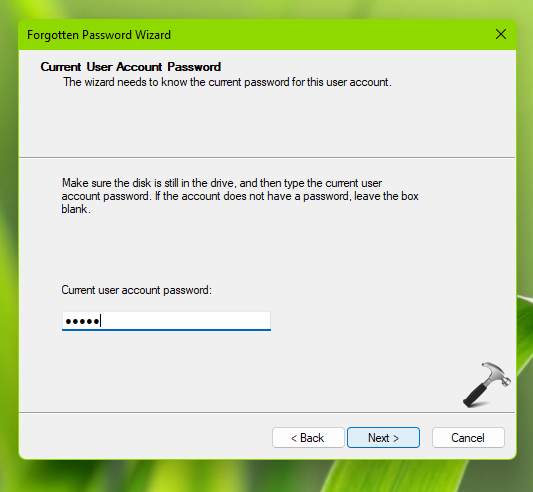 How to reset local account password in Windows 11