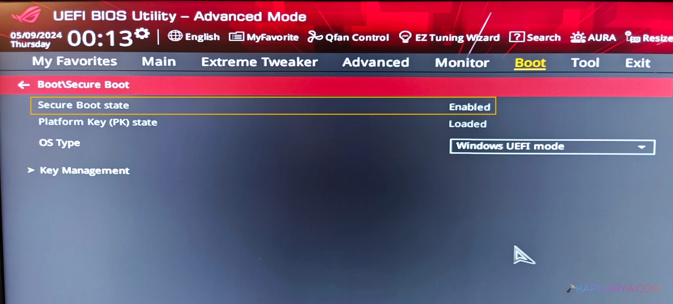 Enable Secure Boot
