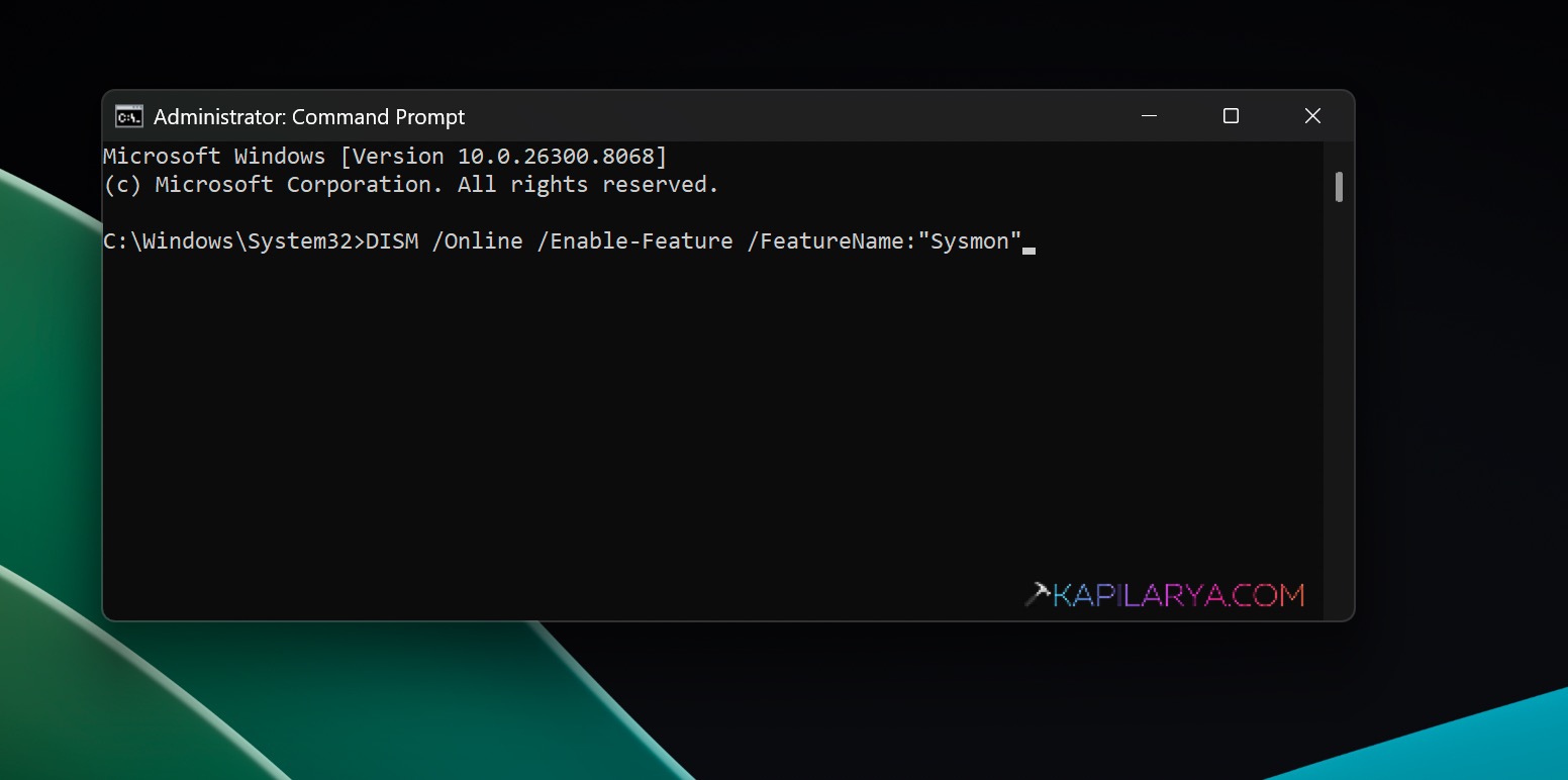 Enable Sysmon - Using CMD