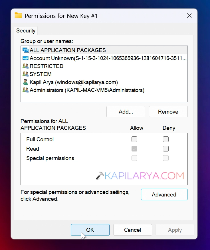 Permissions