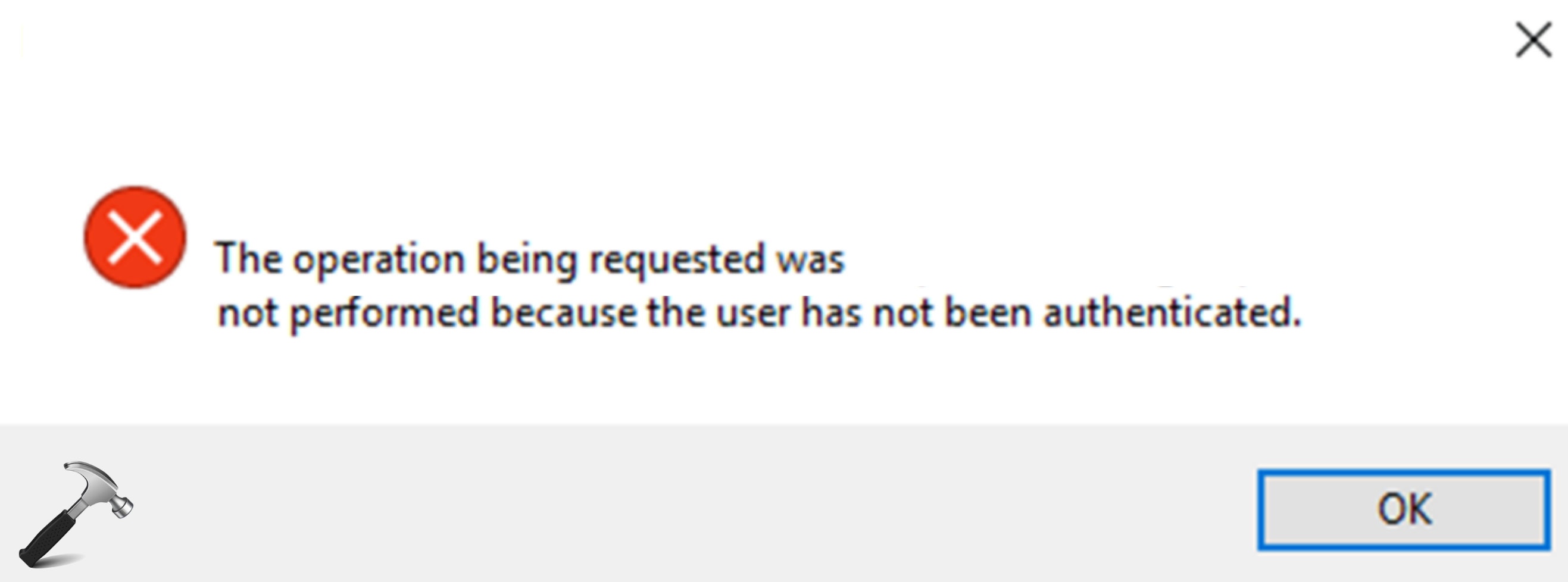 Fix: User has not been authenticated error in Windows 11