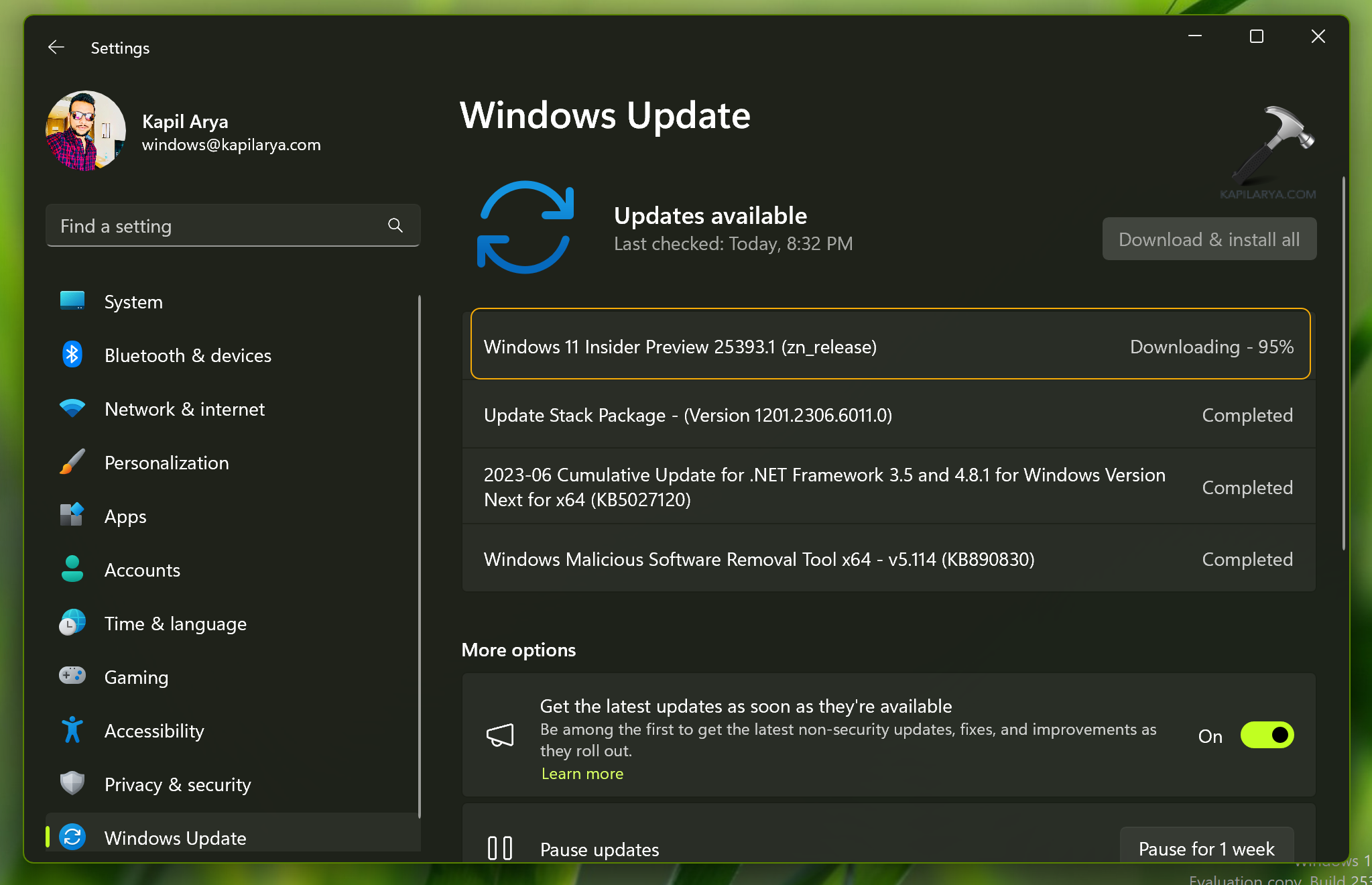 Download Windows 11 Insider Preview Build 25393