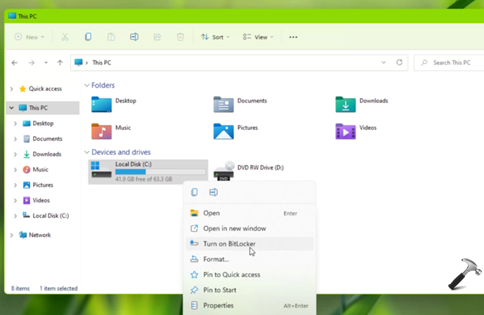 bitlocker encrypted drive windows 11