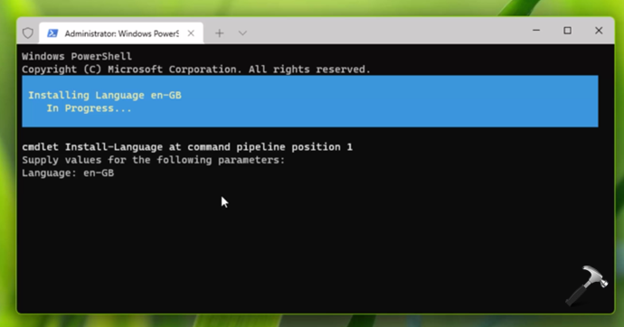 Install language in Windows 11 using PowerShell