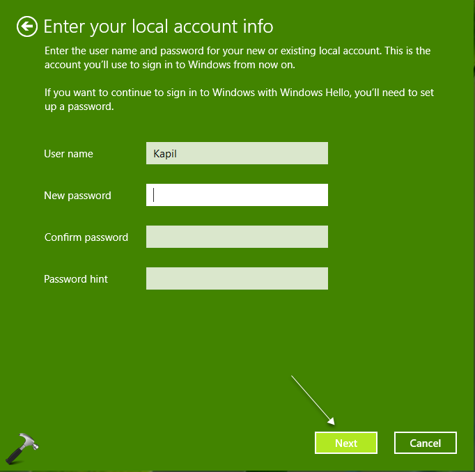 How to switch to local account in Windows 11