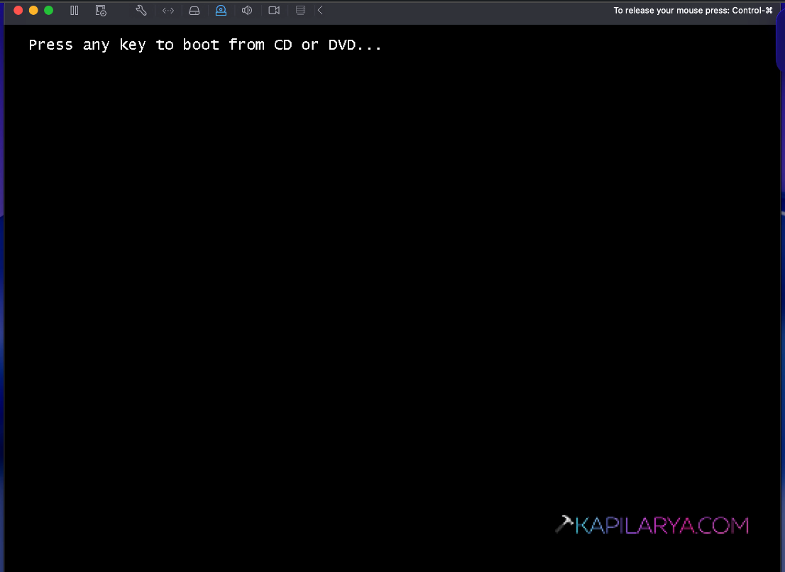 Press any key to boot from setup