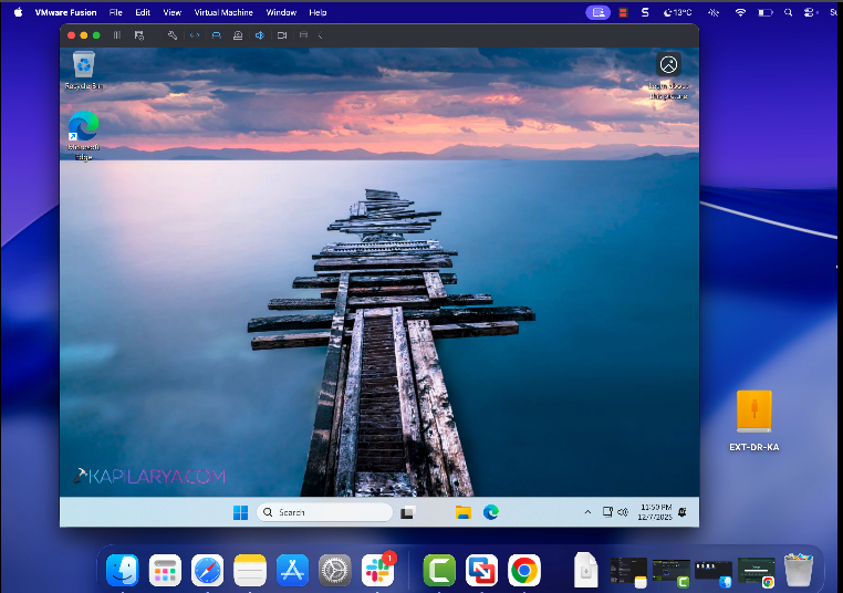 Windows 11 running on mac using vmware fusion