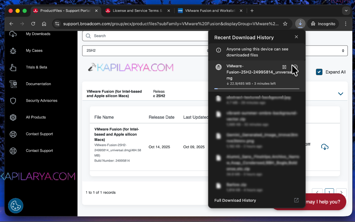 Download vmware fusion DMG file