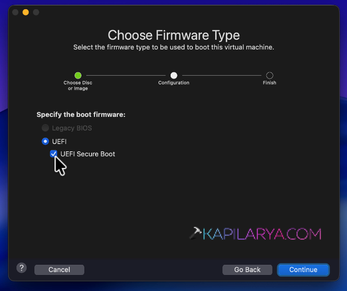 Choose Firmware Type