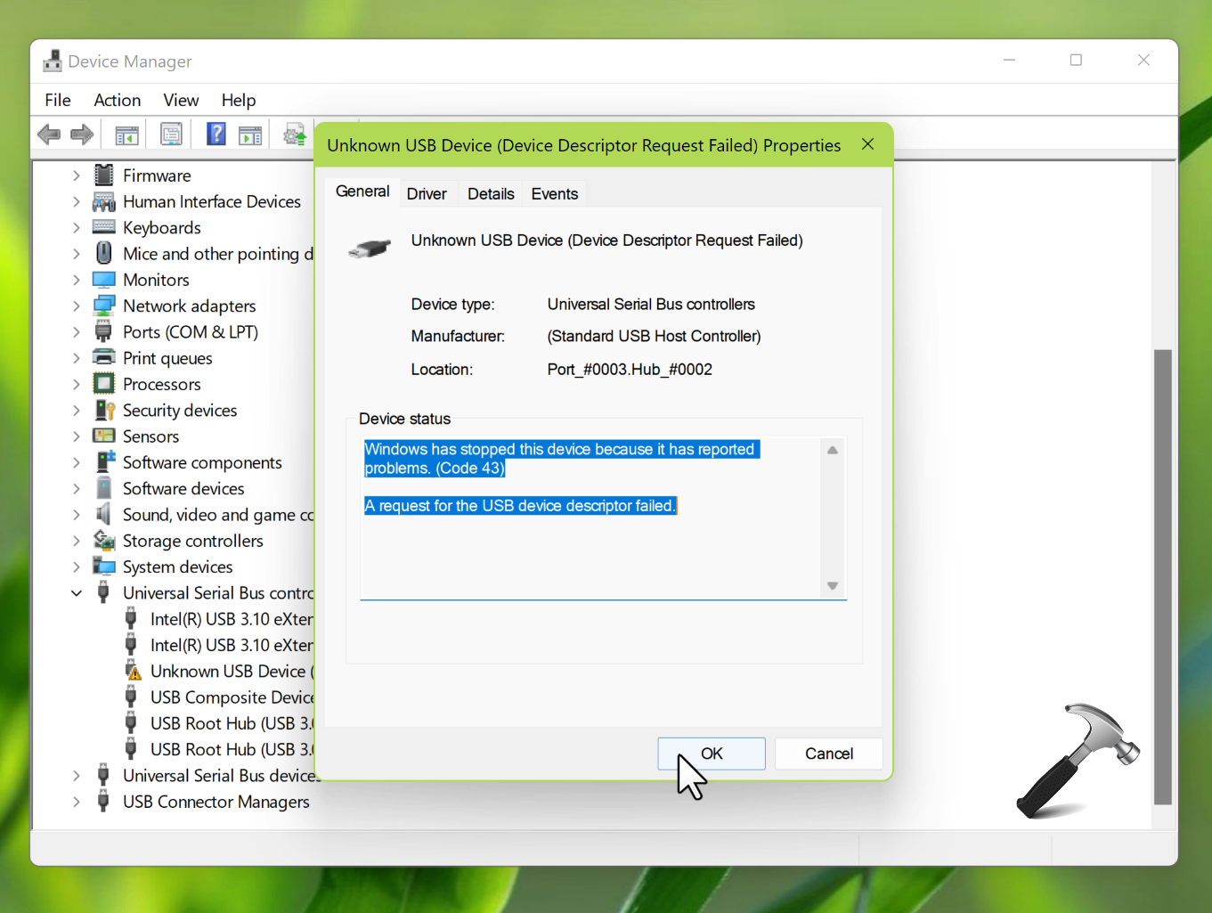 Usb device descriptor