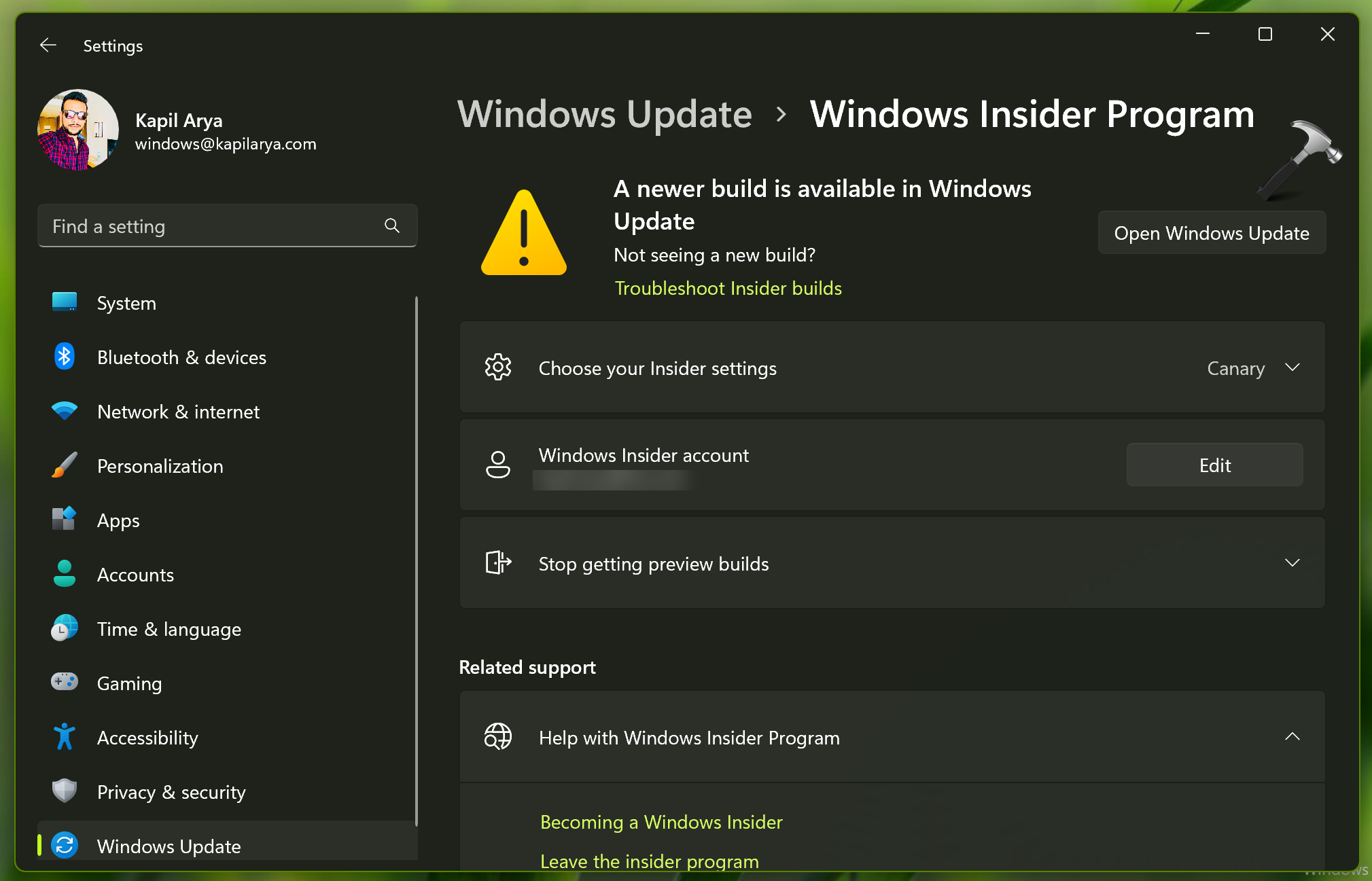 Fix Windows Insider not seeing new build