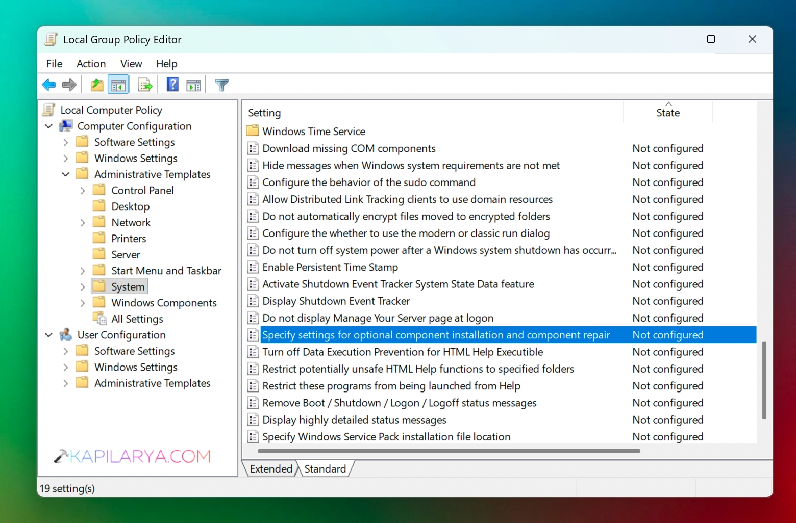 Local Group Policy Editor