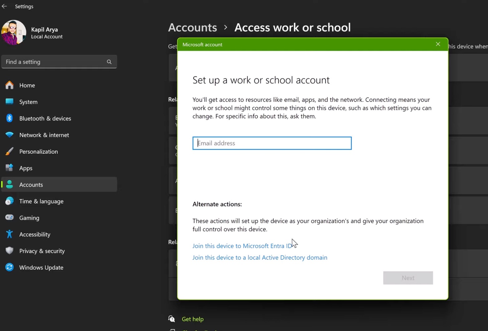 Microsoft account sign in service