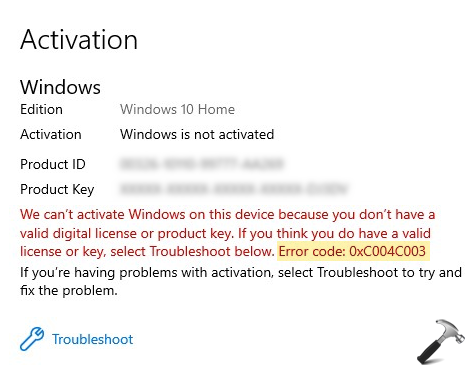 windows 10 product key vs product id
