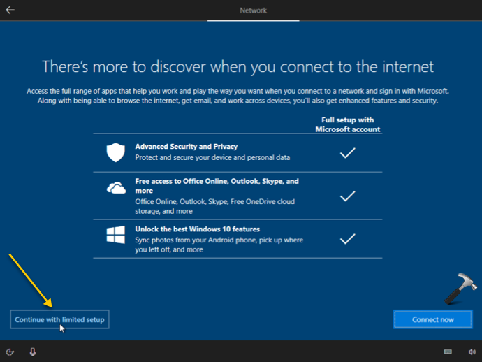 install windows 10 without internet connection